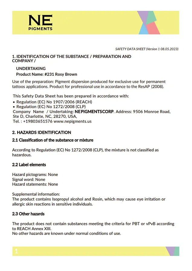 MSDS 231