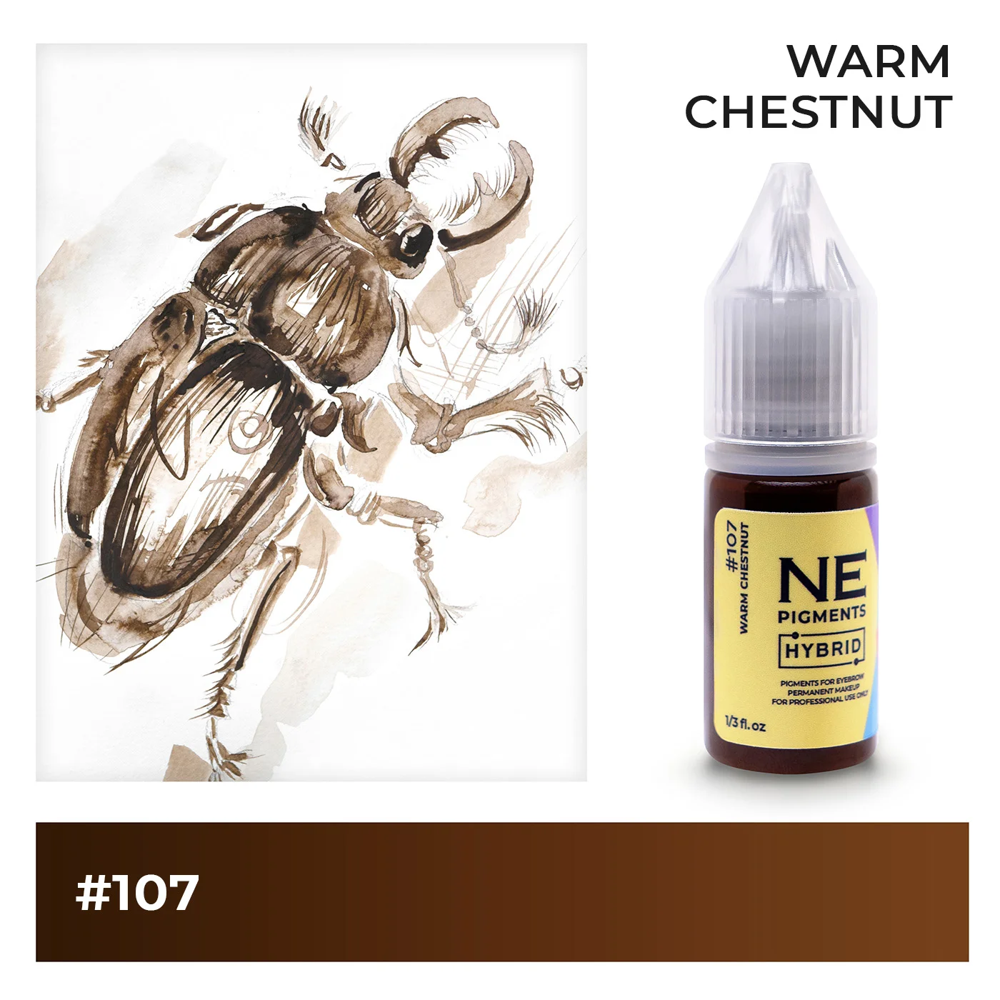 #107 Eyebrow pigment "Chestnut Warm"